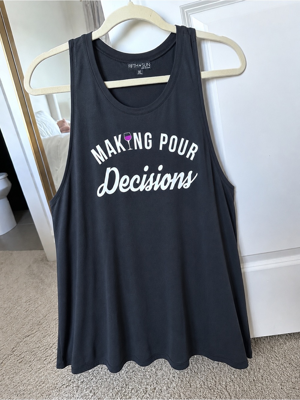 Fifth Sun MAKING POUR DECISIONS Muscle Tank Top XL